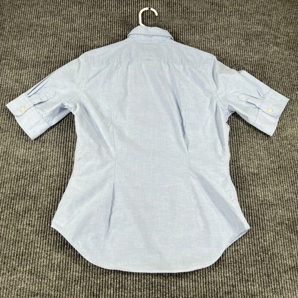 Ralph Lauren Shirt Youth Medium Blue Short Sleeve Button Down Slim Fit
